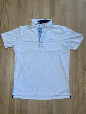 Greyson Mens Medium Pink Wolf All Over Print Pattern Golf Polo Shirt 