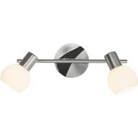 Brilliant Deckenleuchte Spot Tiara 2-Flammig E14/40W Metall/Glas Eisen/Weiß