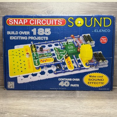 Snap Circuits Sound SCS-185 Elenco 185 Projects +40 Parts Factory Sealed New