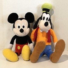 Mickey and Goofy - Preowned 12 inch Plush