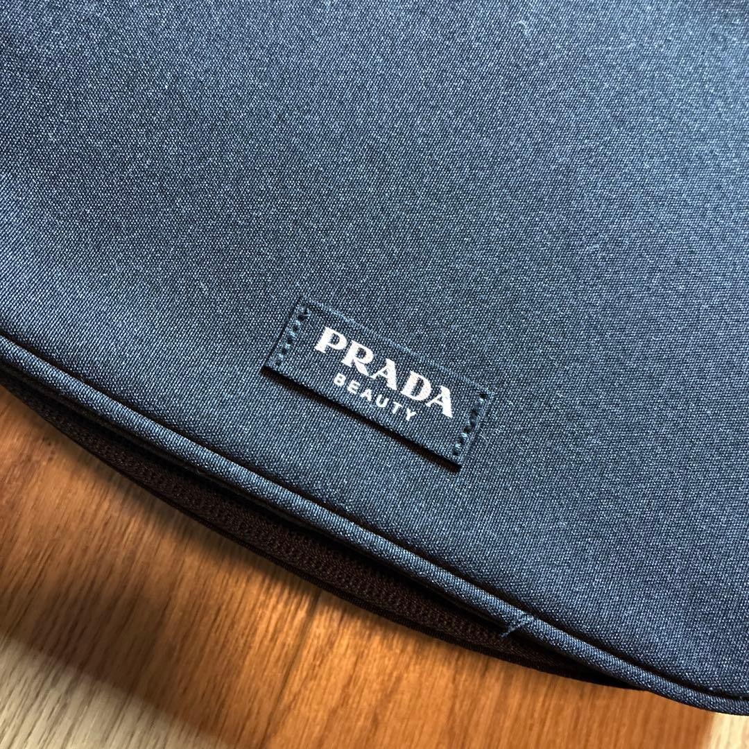 PRADA Beauty Original Vanity Pouch Novelty Black Polyester With Dust Bag Gift thumbnail 7