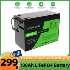 24V(25.6V) 100A Lithium Battery Lifepo4 10000+ Deep Cycle BMS for Solar RV Boat