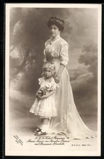 Postcard Princess Maria Anna of Bourbon Parma with Princess Elizabeth 