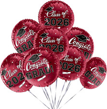 Class of 2026 Graduation Party Supplies  Decorations - 12Pcs 18" Congrats Grad