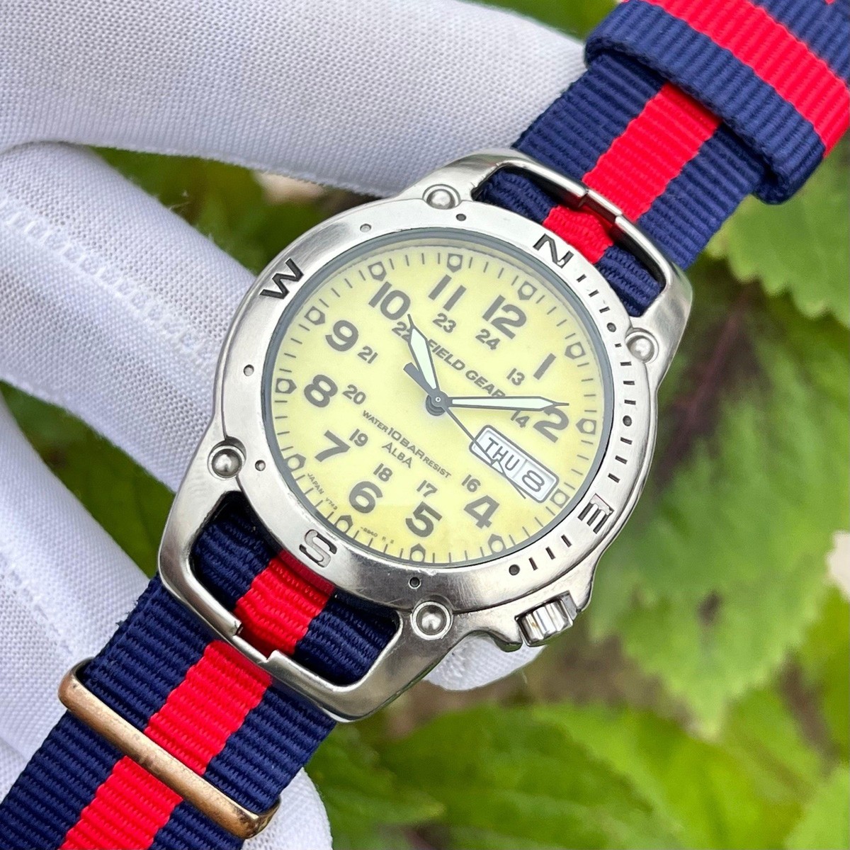 Vintage Seiko Alba JDM Field Gear Luminous Dial Japan Men Quartz
