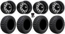 GTW Boost 14" Golf Wheels Black 23" X-Trail Tires E-Z-GO & Club Car