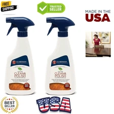 16oz Clean & Polish Spray for Beautiful Wood - Silicone-Free & UV Shield, 2 Pack