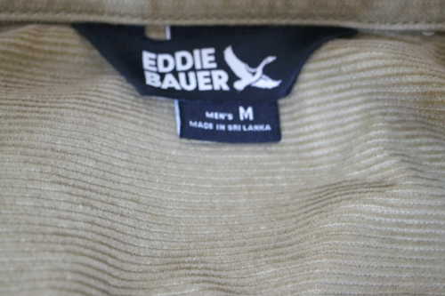 Eddie Bauer Tan Brown Corduroy Elbow Patch Button Pockets LS Shirt Men’s Med - Bild 8 von 11