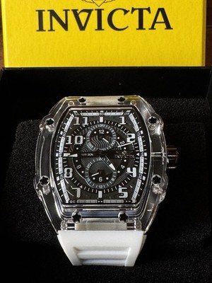 Invicta Racing Cyclone Men's Watch - 48.5mm, Smoke/White (48719