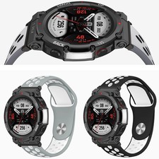 Breathable Silicone Strap For Huami Amazfit T-Rex 3/2/Pro/Ultra Smart Watch Band