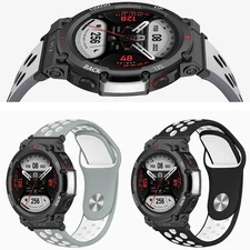 Breathable Silicone Strap For Huami Amazfit T-Rex 3/2/Pro/Ultra Smart Watch Band