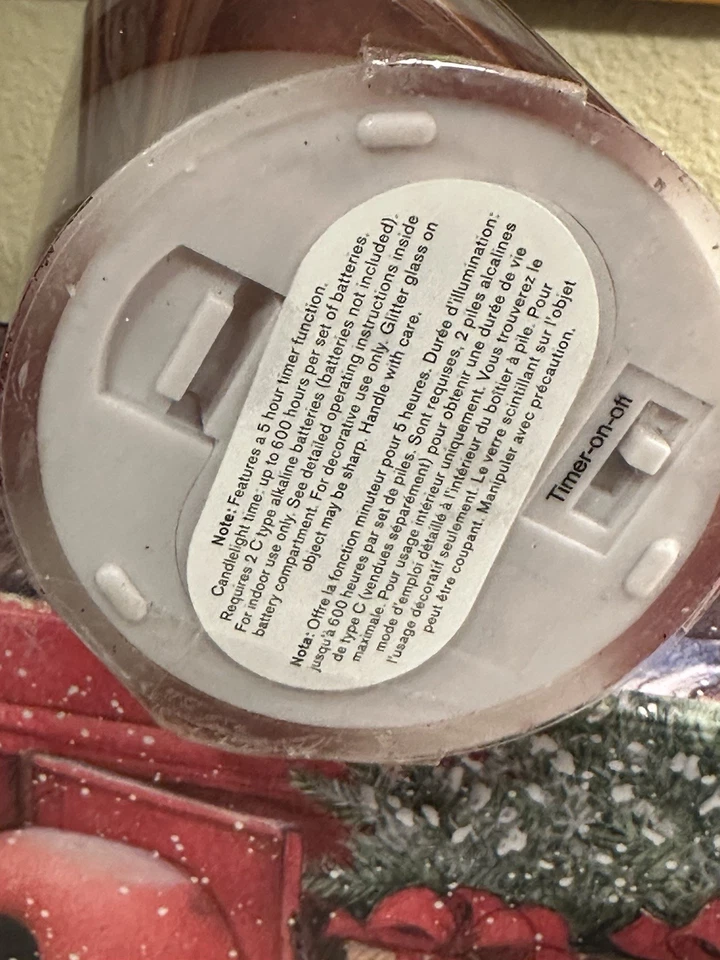 POTTERY BARN - Vela a rayas de caramelo sin llama parpadeante premium - 3 x 6 pulgadas - # F146 Foto 3 de 4