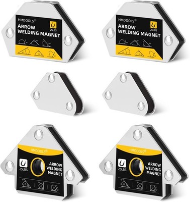 Welding Magnets Small Set,6 Pieces Welding Magnetic and Clamps Holder 25LB & 10L