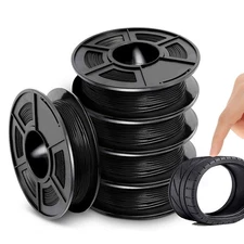 SUNLU 5 Rolls 95A TPU Black 3D Printer Filament 1.75mm TPU 0.5KG/Roll Flexible