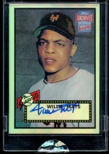 2001 Topps Archives Reserve Willie Mays Refractor Auto #261 1952 Topps SEALED