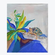 Betsy Drake Turtle  Lily Throw