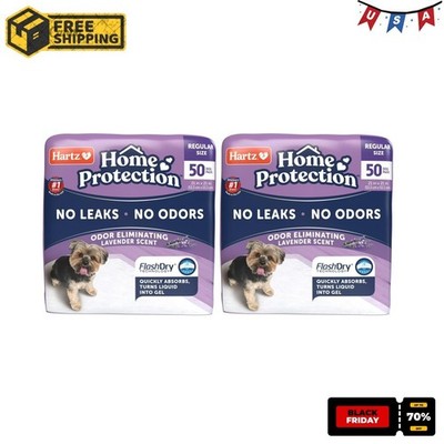 2P Hartz Home Protection Lavender Scent Odor-Eliminating Dog Pads, 21x21, 50ct