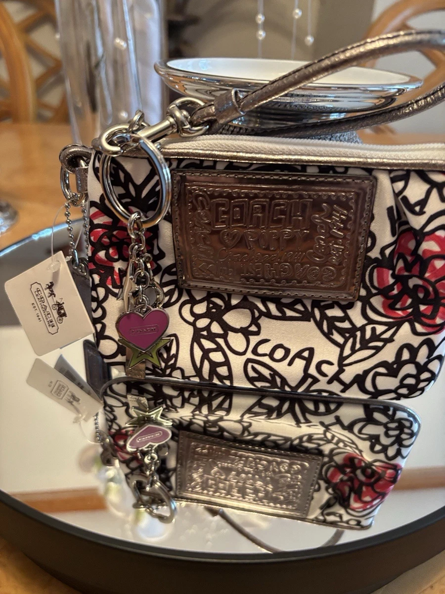 COACH　2WAY Accessory Pouch Poppy スパンコール Coach Poppy White Bags & Handbags for Women for sale | eBay