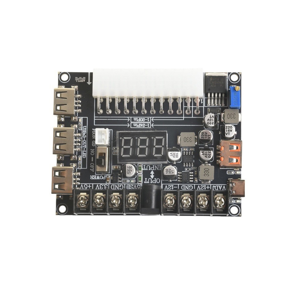 20/24 Pin ATX Power Adapter Board Module Power Supply Adapter Adjustable Voltage