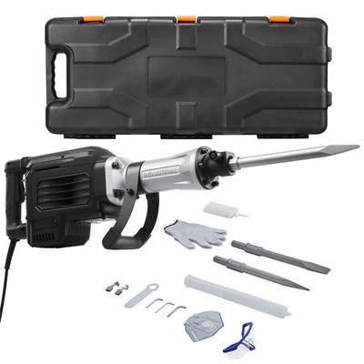 Demolition Jack Hammer 2800W 1200 BPM Concrete Breaker with Carrying Case Gloves