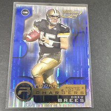 Leaf 2001 Quantum Drew Brees #202 Rookie San Diego Chargers NFL Football Card. rookie card picture