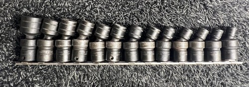Snap-on 13pc Metric 8 - 19mm + 22mm Impact Swivel Socket Set IPFM