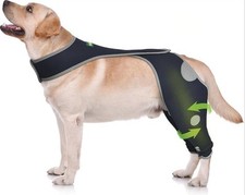 Kisfly Dog Leg Sleeve, Both Rear Legs, Reflective, Black, XS