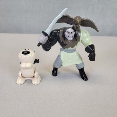 McDonald's Vintage 1998 Happy Meal Toy Disney Mulan Villain Shan Yu & White Dog