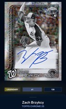 25 Topps Bunt DIGITAL Chrome B&W Mini Diamond Signature LEGENDARY Zach Brzycky