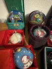 LOT OF 6 PIER 1  LI BIEN REVERSE HAND PAINTED GLASS ORNAMENTS + Crystal & Moon — photo 2