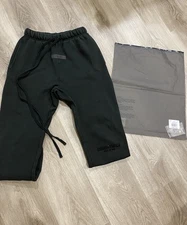 Authentic Essentials Fear of God Men's Jogger Sweatpants Black Stretch Limo