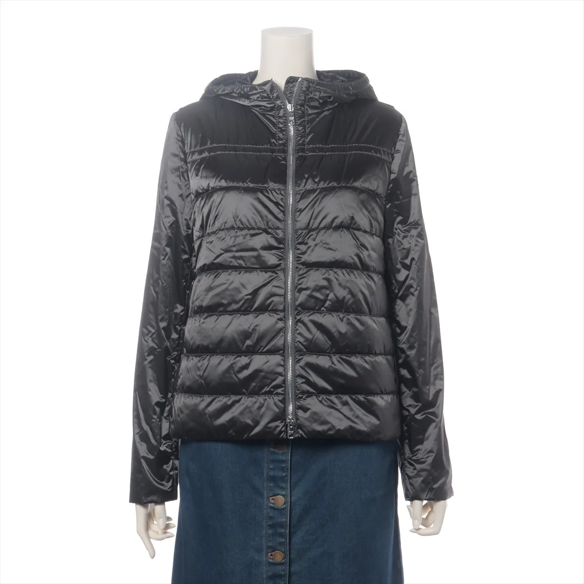 Prada Triangle logo 18 years Nylon Down jacket 42 Ladies' Gray  290832