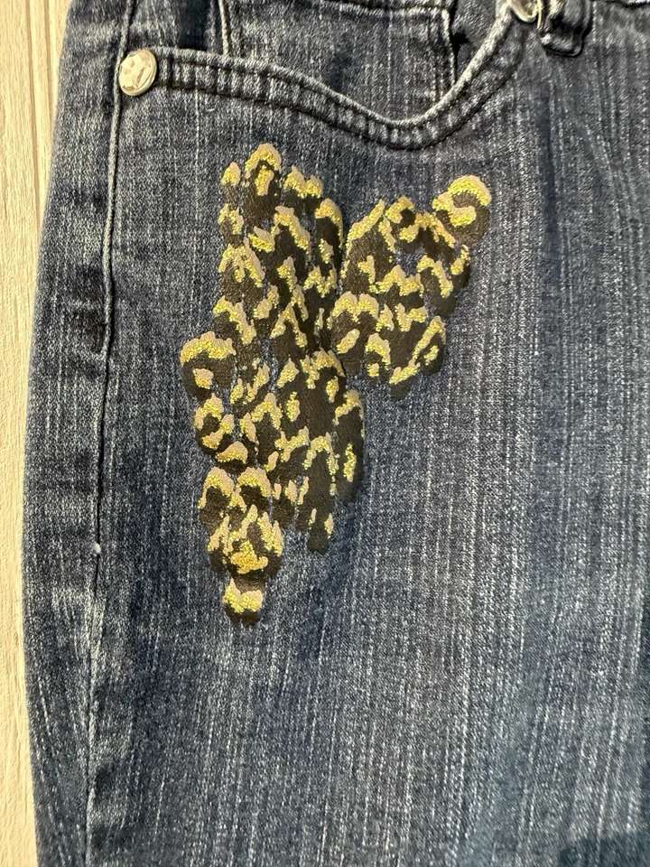 ~ Размер 16P ~ JEANSTAR первоклассный джинсовой ткани женщин темно-синий джинсы прямой стирки эластичной - Изображение 4 из 4