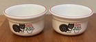 Cat Bowl Set Black Cat Red Trim Nottingham England — photo 2