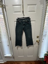 Boys Wrangler Denim Blue Jeans Size 10 Husky Adjustable Waist 100 Cotton