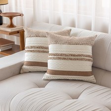 Textured Design Boho Throw Pillow Covers Large Throw Pillows  Sofa Decor