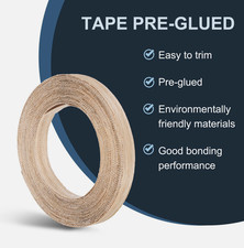 Red Oak Edge Banding, 1/2 Inch x 50ft Wood Veneer Tape Pre-Glued Veneer Tape