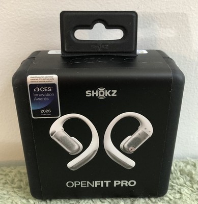 New Sealed Shokz OpenFit Pro Open-Ear Wireless -  Active Noise Reduction - White