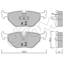 Satz Bremsbeläge Bremsklötze hinten für BMW 3-er E36 Z3 | 24142383