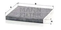 MANN-FILTER CUK 2544 Filtro abitacolo Filtro al carbone attivo - Immagine 2