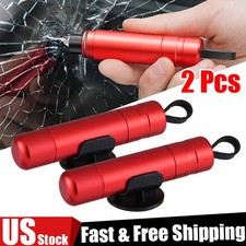 2 Pack Emergency Escape Auto Car Window Glass Tool Breaker Seat Belt Cutter 3in1