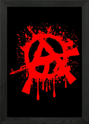 Symbol Anarchie Gerahmtes Wandbild Poster Leinwanddruck Bild