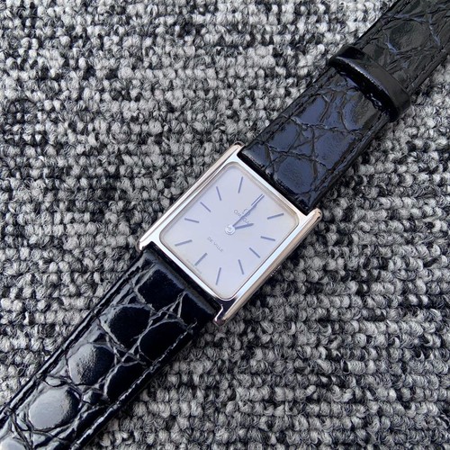 Omega Deville Tank Vintage Handaufzug Square Dress Watch, Silber, gebraucht aus Jap