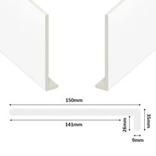 Window Sill Cover Board uPVC Window Cill Capping 150mm x 1 Metre Long.