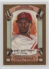 2007 Topps Allen & Ginter's Dick Perez Gary Matthews Jr #14 Sketch 1e27