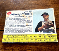 1962 Post Cereal Canadian #180 Harvey Haddix Pittsburgh Pirates