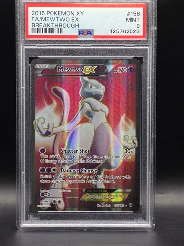 Mewtwo EX 158/162 XY Breakthrough HP Ultra Rare PSA 9 Pokemon TCG