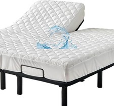 Quilted 28-30" Split California King Mattress Protector Pad for Adjustable Beds