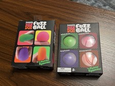 NeeDoh Teenie Fuzz Ball 4 Pack Mini Squeeze - New Authentic