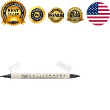 Zig Memory Calligraphy Dual Tip Marker - Waterproof Pure Black Ink, 2.0  5.0mm